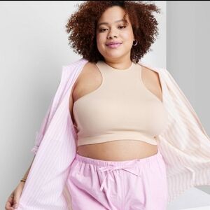 💃Ribbed Racer Cute Crop Top - Wild Fable. 🌴